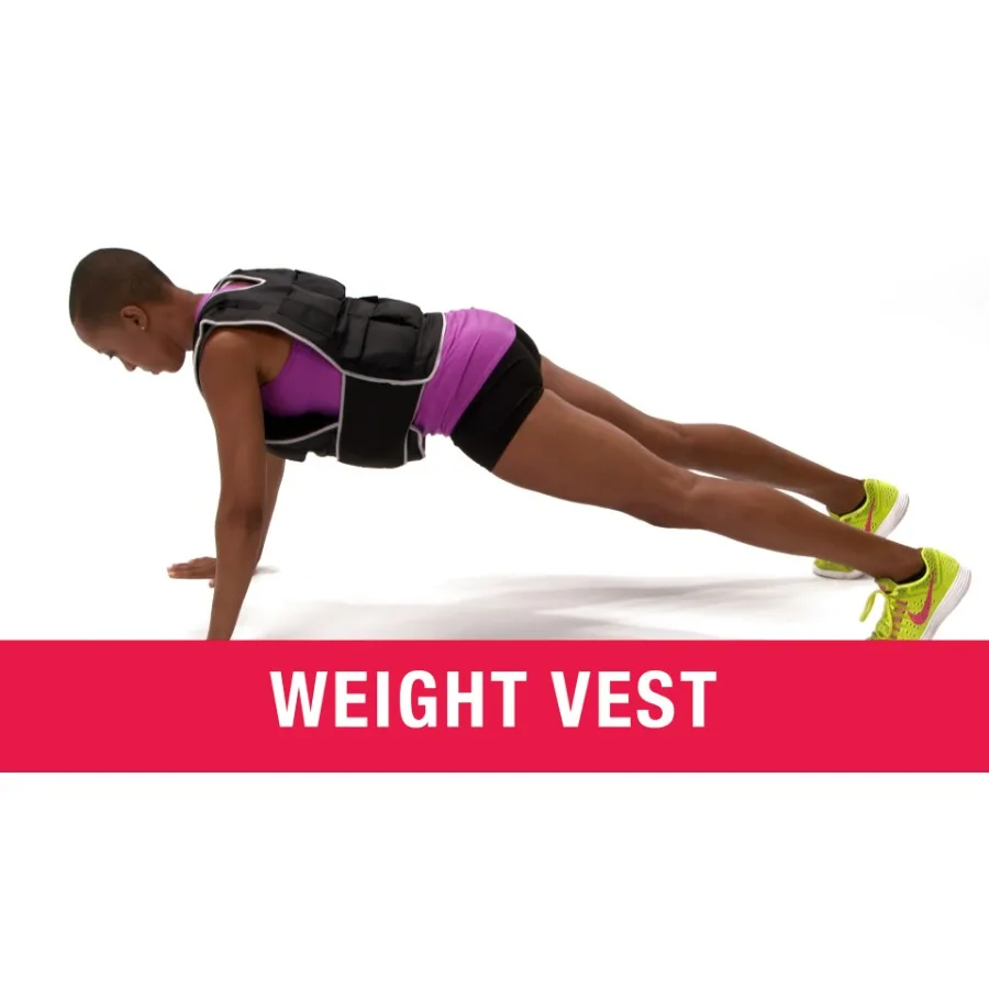 سترة مرجحة بوزن 20 رطل للنساء والرجال سترة وزن قابلة للتعديل لتدريبات القوة والقدرة على التحمل واللياقة البدنية تتضمن عشرة وزن 2 رطل