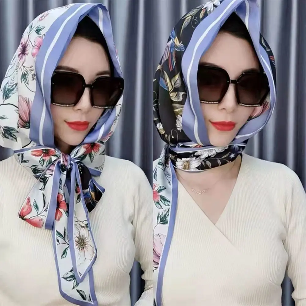 

Sun-Resistant Muslim Turban Summer Simulation Silk Breathable Baotou Hat Soft Headscarf Women