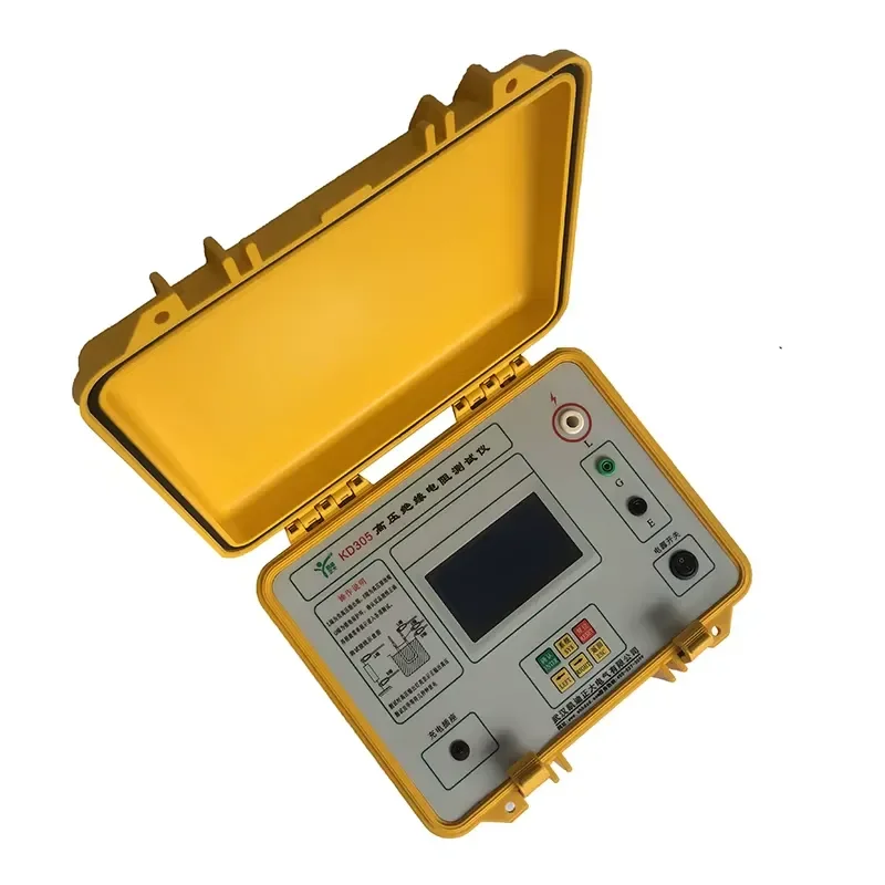 KD305Y Digital Insulation Resistance Tester 10KV 500-10000V Megohmmeter 0-35TΩ Absorption/Polarization Index Meter