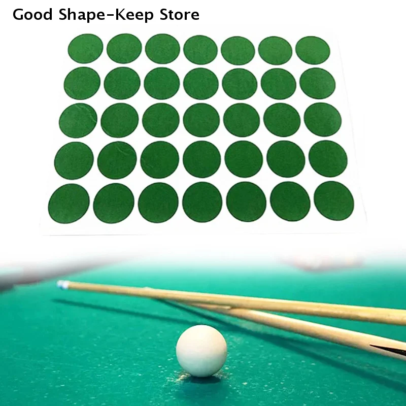 2Sheets Green Round Snooker Mending Patch Billiard Table Stickers Self Adhesive Pool Table Cloth Patch Repair Sticker Kit