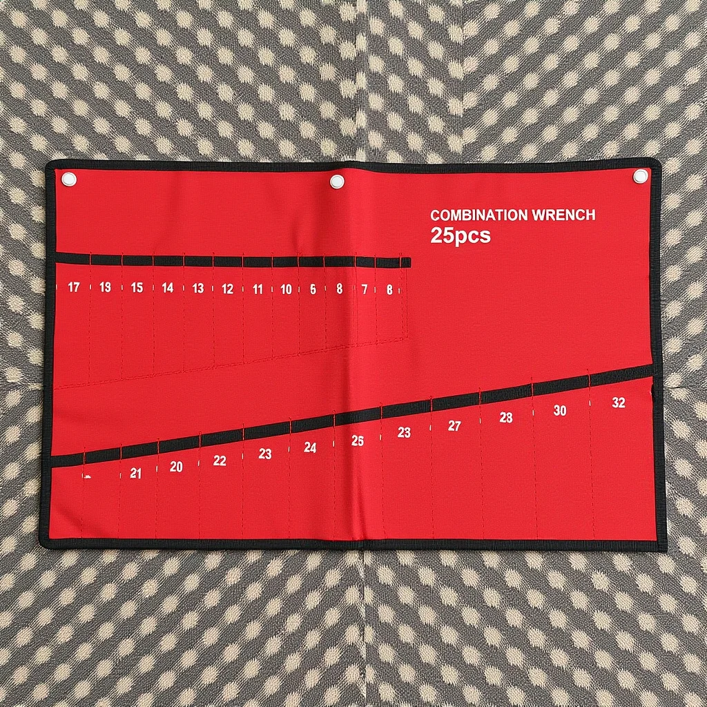 

Canvas Tool Bag with 25 Pockets Heavy Duty Storage for Wrenches Repair Tools Portable Organized Carry Convenient Bundle Design