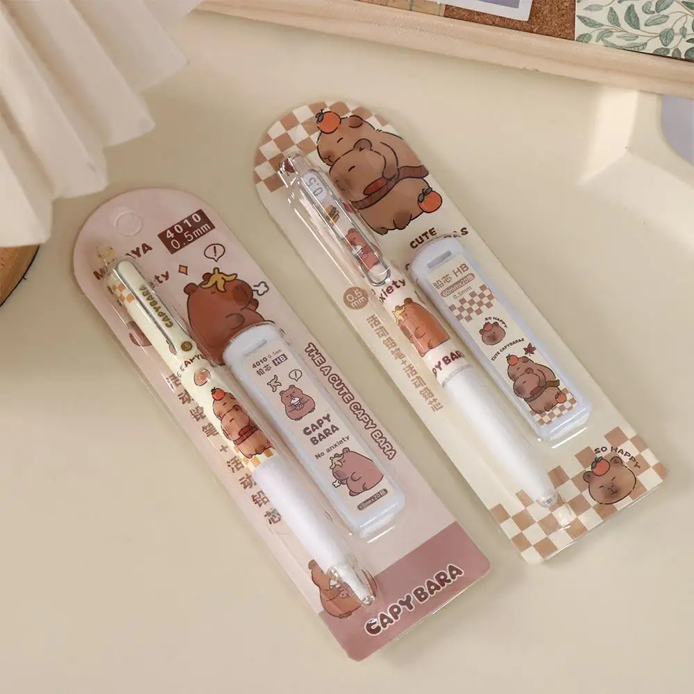 Школьные принадлежности, механический карандаш с капибарой, автоматический карандаш для рисования мультфильмов, кавайный карандаш для эскизов, набор канцелярских принадлежностей