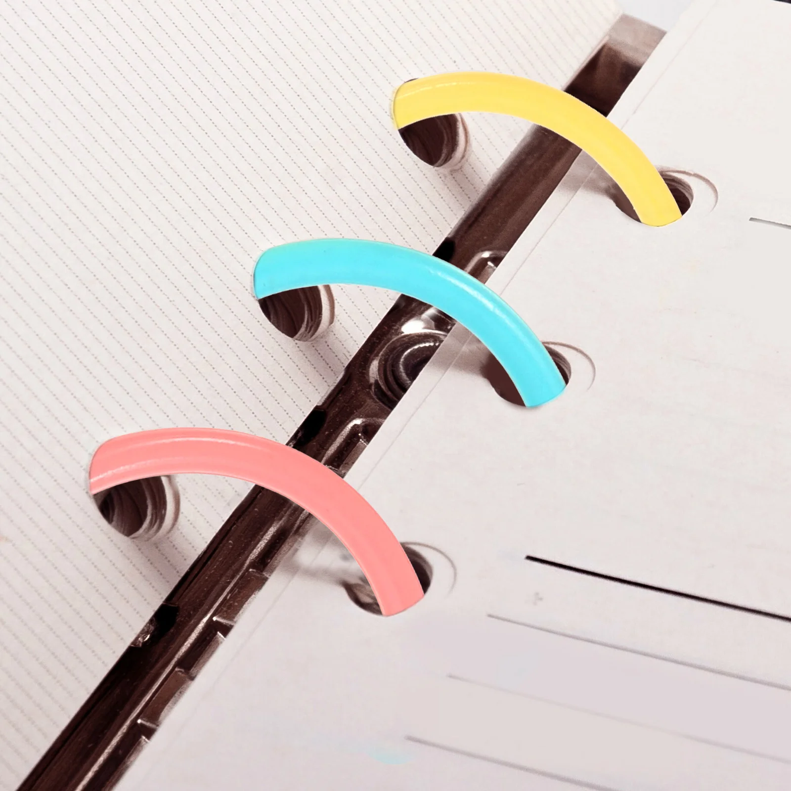 80pcs Binder Rings Loose Leaf Binder Rings Key Chain Rings Plastic Key Chain Rings binder rings clips