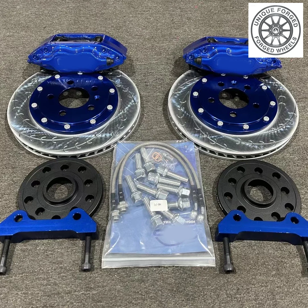 

330mm 4 Piston Caliper and Disc Assembly Two-Piece Rotor Disk Brake Kit for 16-inch or 17-inch Wheels