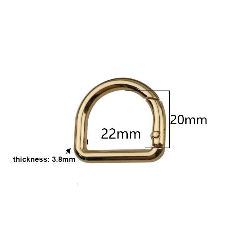 1pcs Metal D Ring Snap Hook Spring Gate Trigger Clasps Clips for DIY Leather Craft Belt Strap Webbing Keychain Hooks