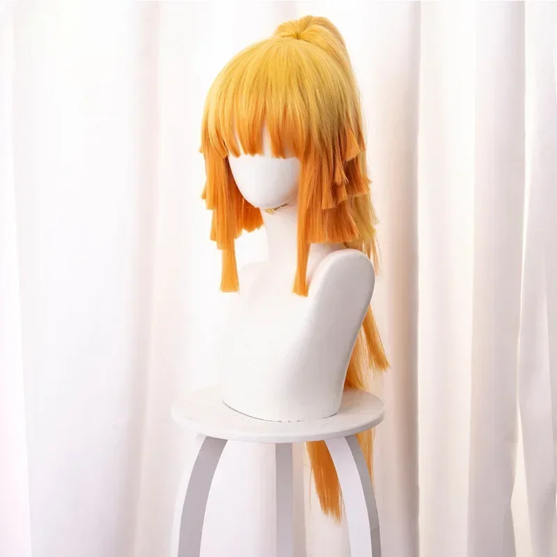 Anime Demon Slayer Agatsuma Zenitsu Cosplay Costumes Dress With Wig Props Halloween Christmas Uniform For Man Women And Child