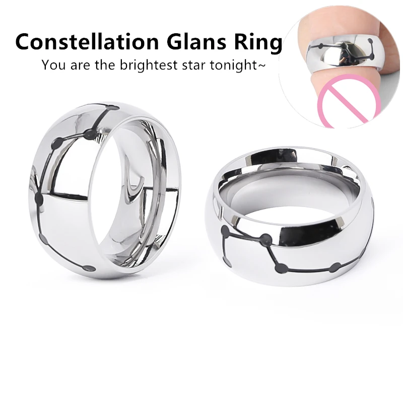 New Dipper Constellation Glans Ring Penis Ring For Men Stainless Steel Metal Cockring Head Glan Delay Ejaculation Adult Sex Toys