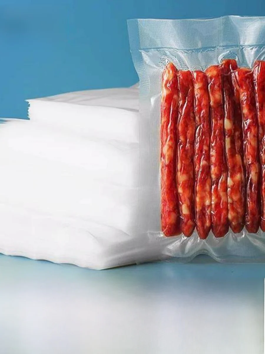 真空密封食品保存袋-プラスチック製圧縮ネット模様シール口付き-食品保存・包装用