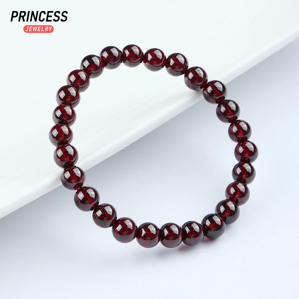 5A Natural Brazil Clear Wine Red Garnet Loose Stone Beads for Jewelry Making Charm Stone Beads DIY Accessories