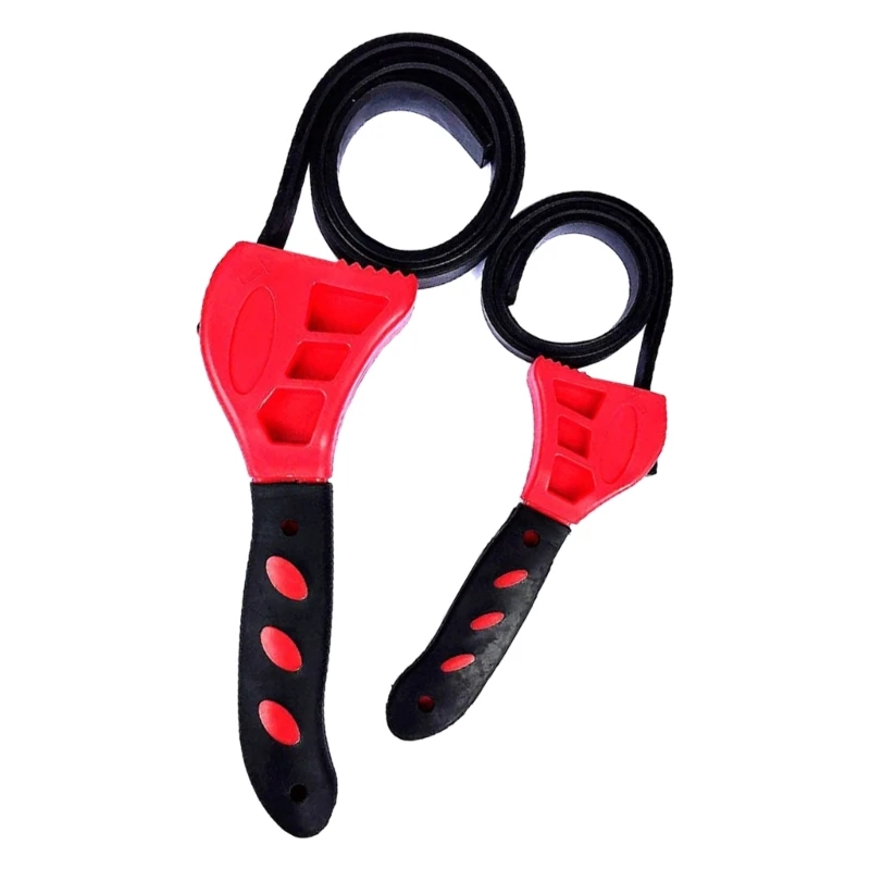 Multiple Use Strap Wrench Set Versatile Strap Wrench set Adjustable Strap Wrench set 2pcs for Home & Auto Maintenance