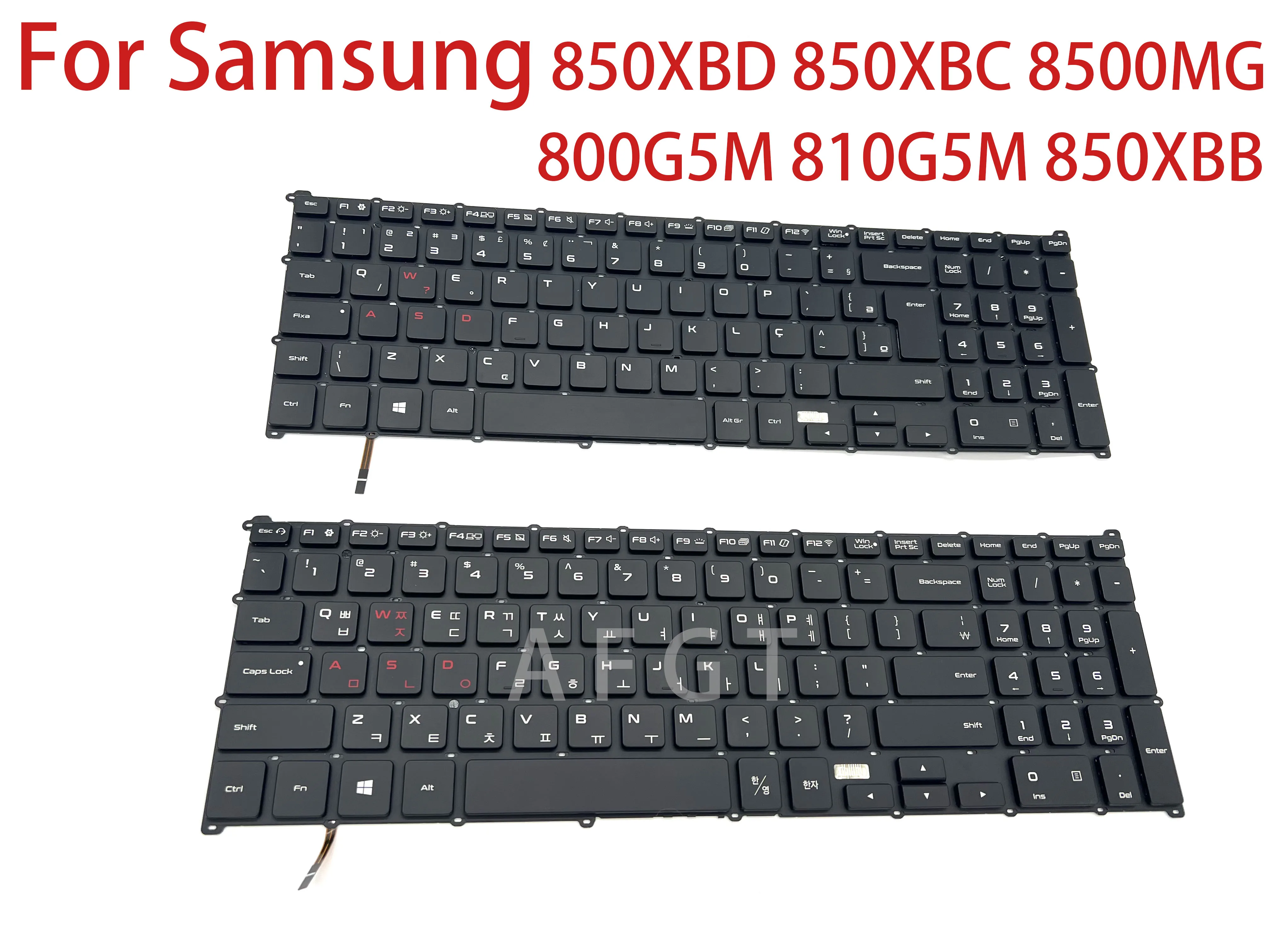 Оригинальная клавиатура с подсветкой для Samsung NP850XBC 850XBD 850XBB 8500 мг 800G5M 810G5M, замена клавиатуры, Корея, США, черная, протестирована