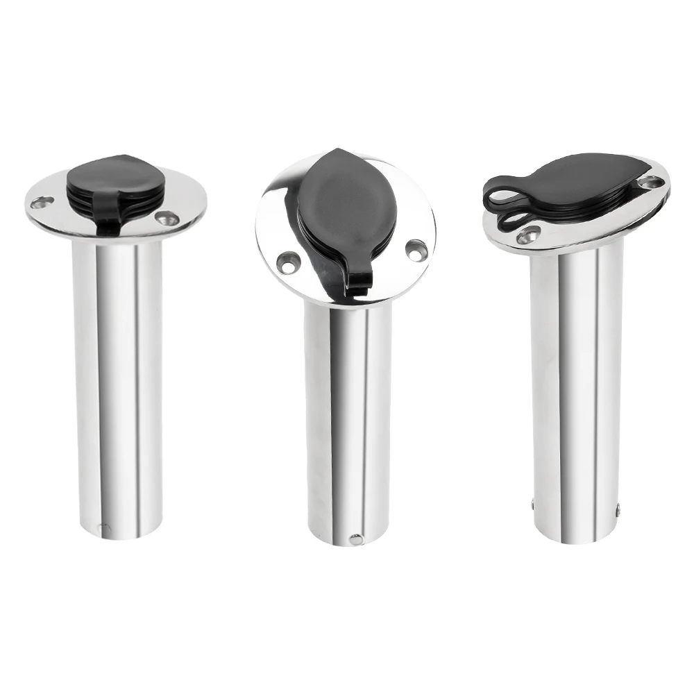 15°/30°/90° Boat Fishing Rod Holder Round with PVC cover Stainless Steel Boat Accessories Heavy Duty