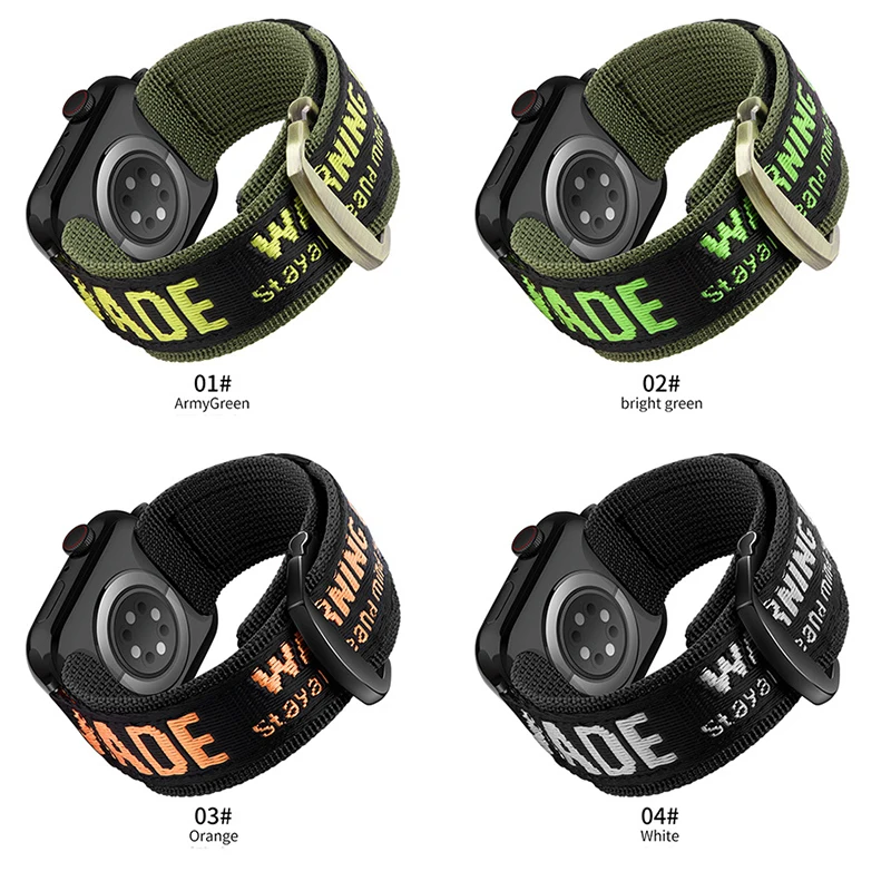 Nylon Loop Strap for apple watch band 44mm 40mm 45mm 41mm 38mm 42 mm 44 mm Sports Loop bracelet correa iWatch serie 3 5 6 se 7