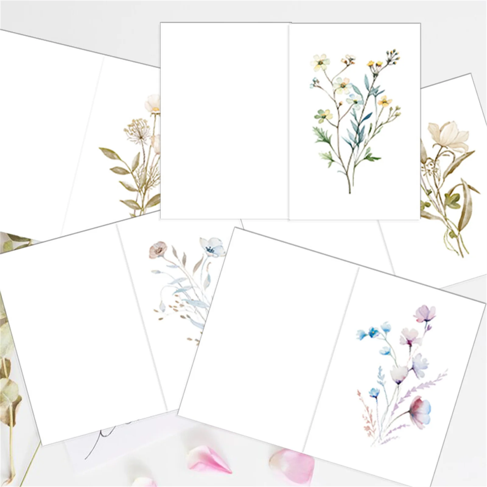 Aquarell-Blumen-Grußkarten-Set Hochwertiger Karton für Hochzeiten, Geburtstage und Feiertage