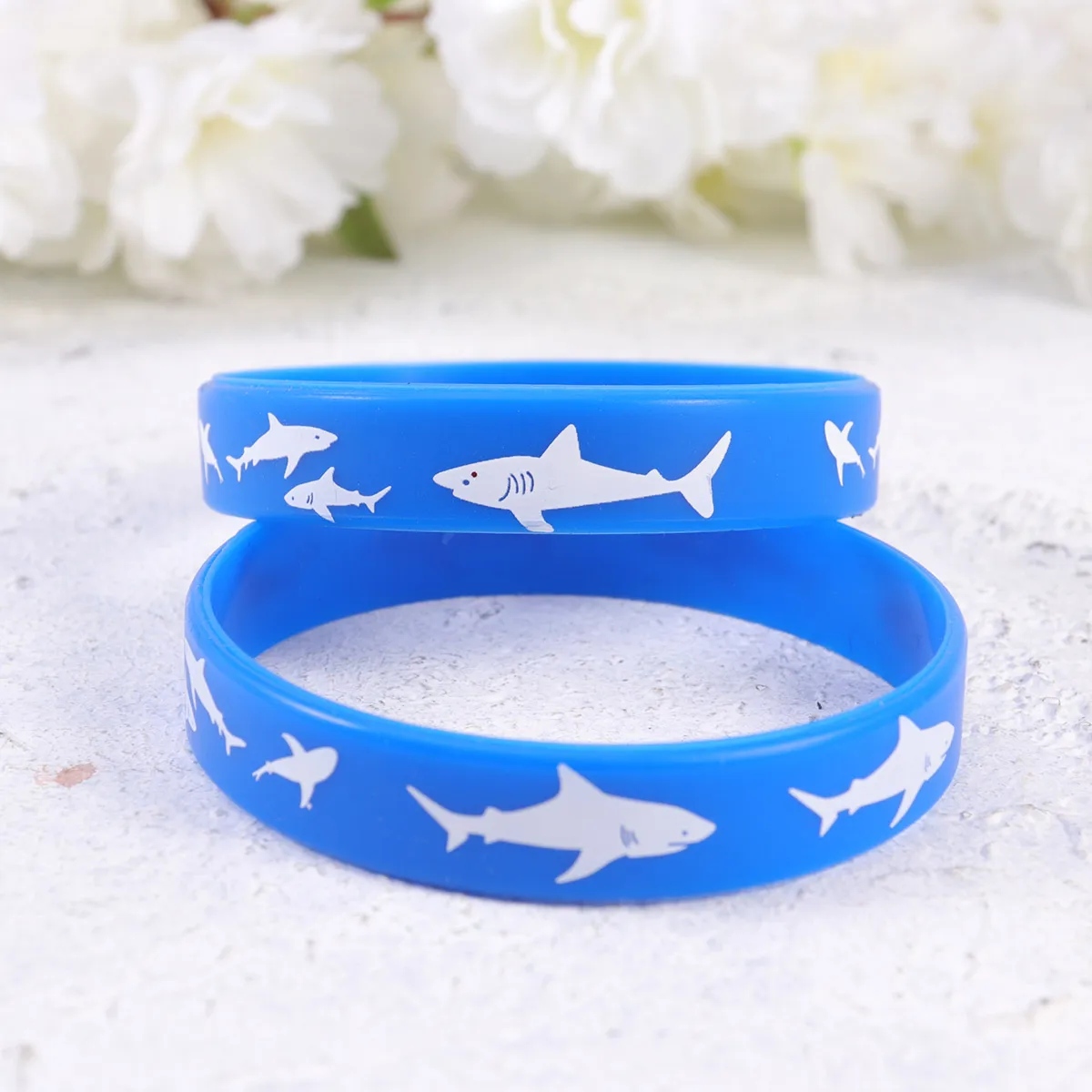 

Shark Bracelet 10 Pcs Girl Silicone Boy Wrist Band Decoration Bright Colors Durable Comfortable Stretch Ocean Party Gift