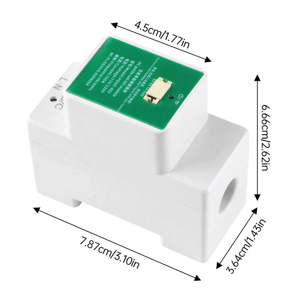 Imagem -04 - Intelligent Wifi Monofásico ac Guia Rail Iot Módulo Medidor de Energia Elétrica Tensão Atual 110v 220v 100a Pziot-e02