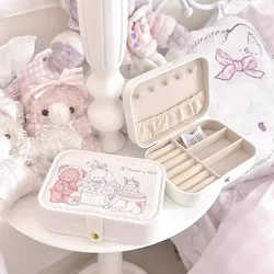 Cartoon Cute Jewelry Box Organizer Portable Large Capacity Necklace Ring Jewelry Storage Box