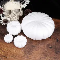 1PC White Foam Pumpkin Models Polystyrene Styrofoam Pumpkins Artificial Fruits DIY Handmade Craft Halloween Decor Gifts