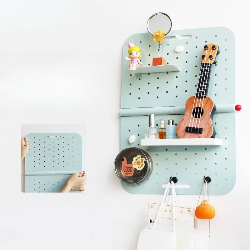 Creative countertop storage metal display rack, desktop hole board rack