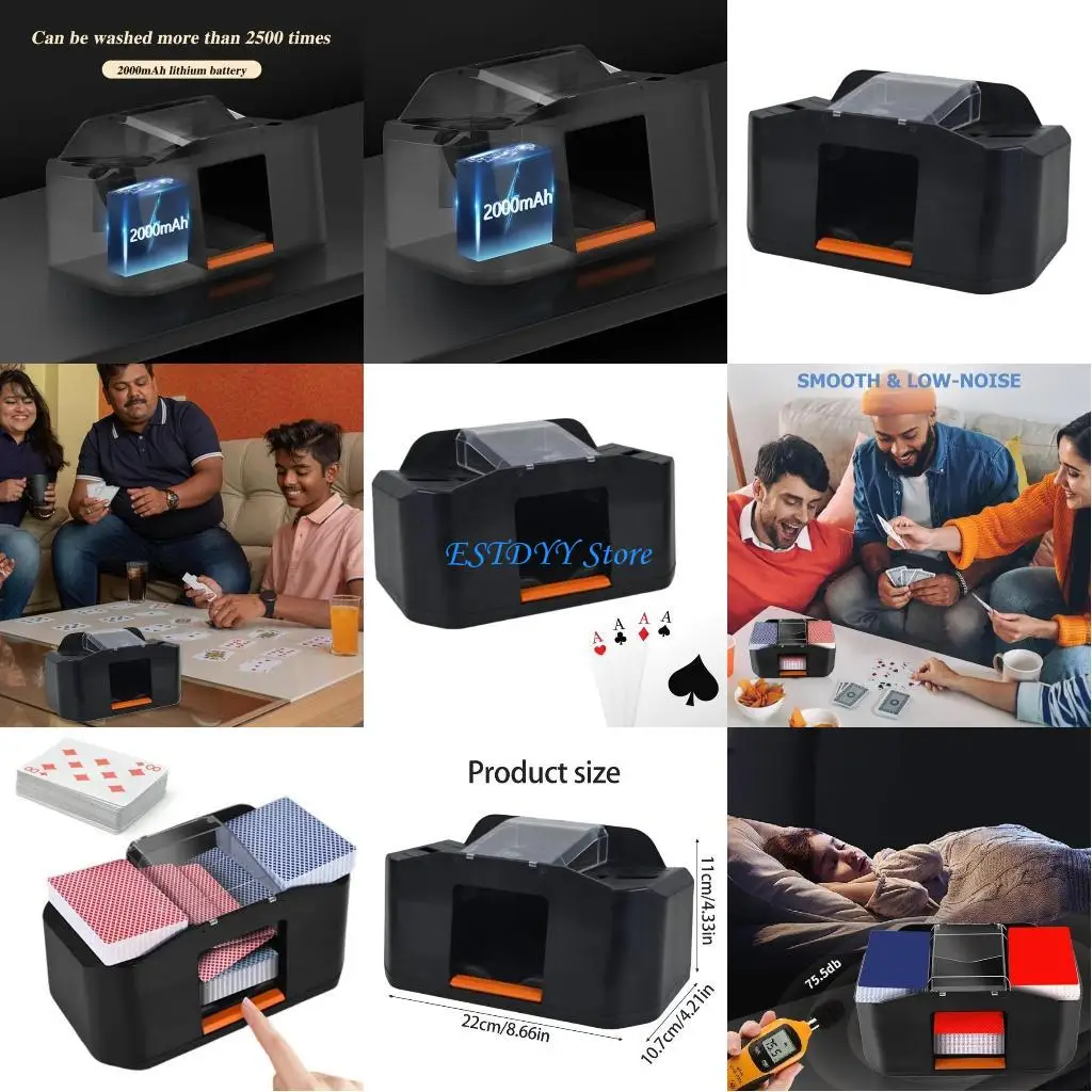 

G6DE Устройство для перемешивания зарядных карт 2000MHA Автоматическое устройство для перемешивания карт Удобный электрический