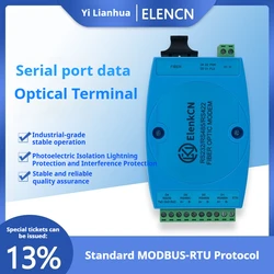 Industrial grade rail RS485 232 bidirectional serial data ring network optical terminal self-healing ring network