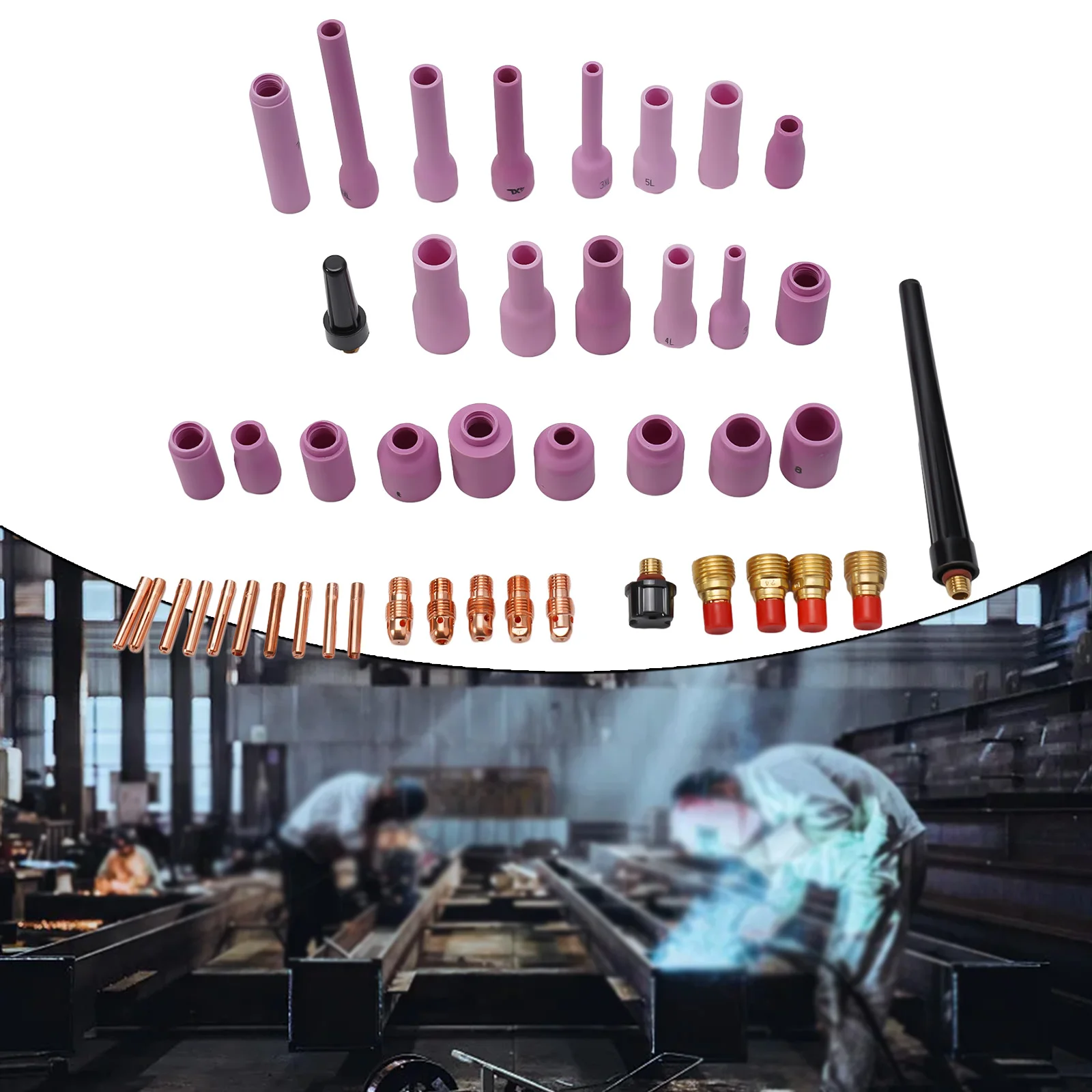 WP9 20 25 TIG Gas Lens 46x/set Spare Parts Accessories Body Assorted Kit For SR 9 20 25 Replacement Practical Useful