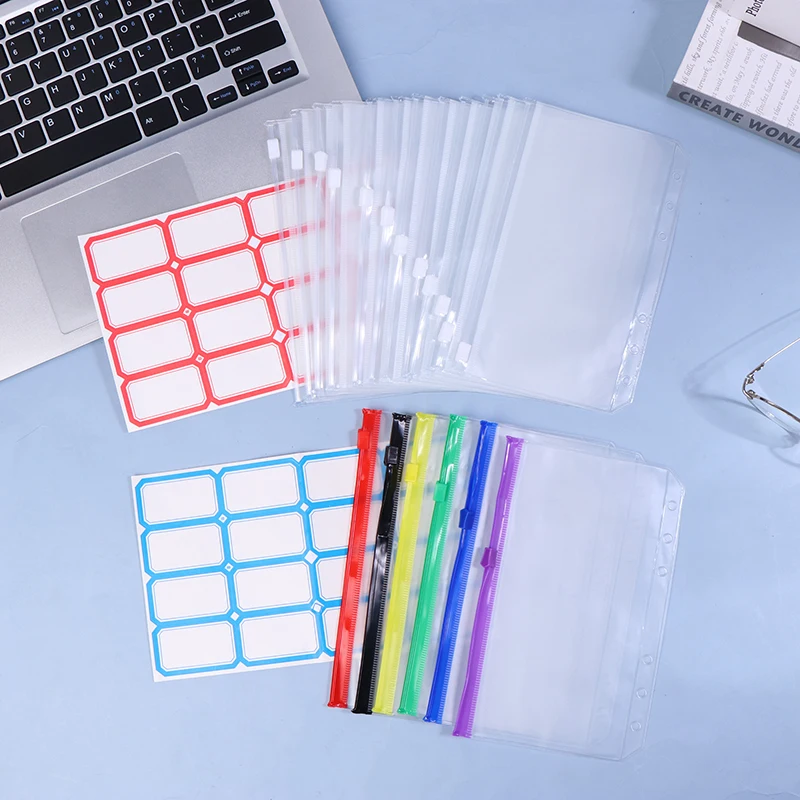 Specially Supply A6 Frosted PVC Color Zipper Bag Notebook Storage Bag Loose-leaf Book