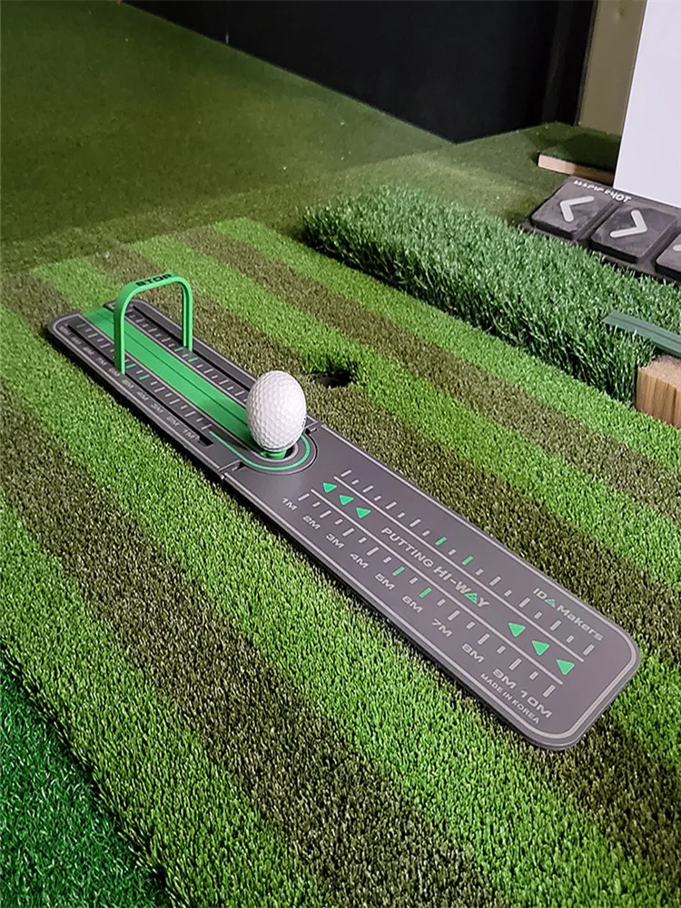 Golf Precision Distance Putting Drill Green Mat Ball Pad Mini Training Aids Accessories Supplies Practice for Home Office Indoor