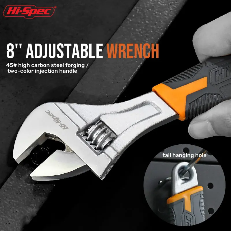 Adjustable Wrench 8 inch adjustable Ratchet Wrench Chrome vanadium steel Universal Spanner For Home Bathroom Wrench Hand Tool