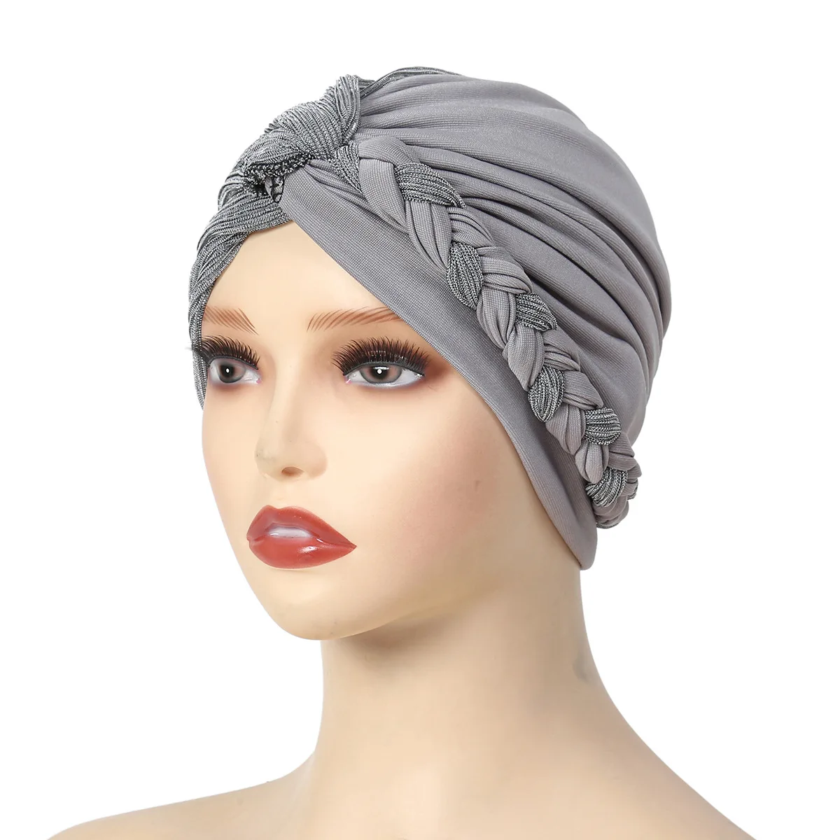 African Cap Nigerian Wedding Gele Indian Women Hijab Turban Chemo Cap Headwrap Knot Pre-Tied Bonnet Braid Hair Loss Hat