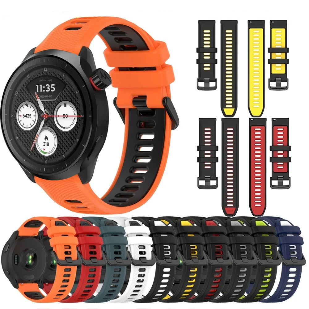 Motorola Smartwatch Accessories - シリコンストラップモトローラモトウォッチ 2026 時計バンド 20 ミリメートル 22