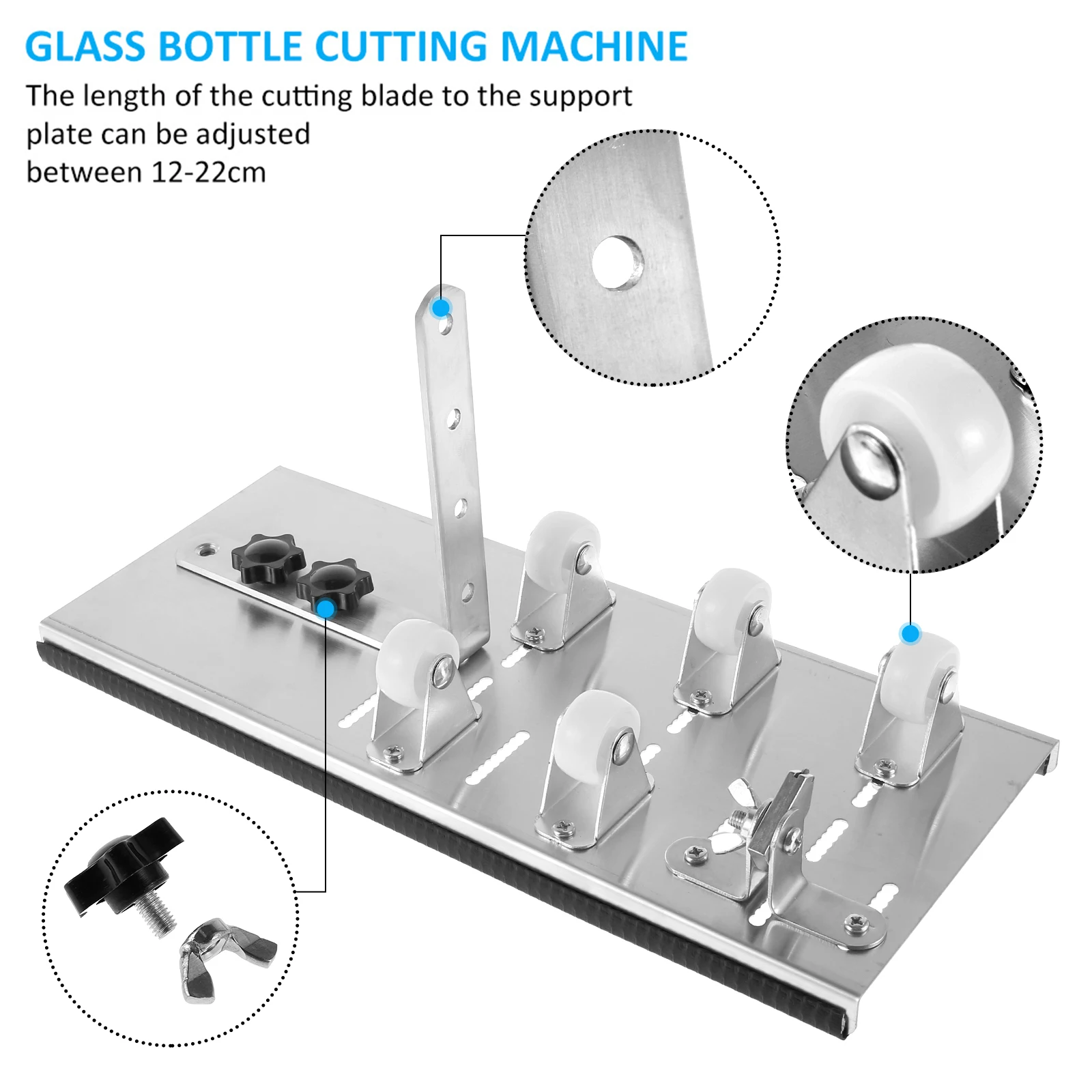 Stainless Steel Glass Cutter Kit Adjustable Wine Glass Bottle Cutting Machine DIY Wine Bottles Crafting Decorations Cutting Tool