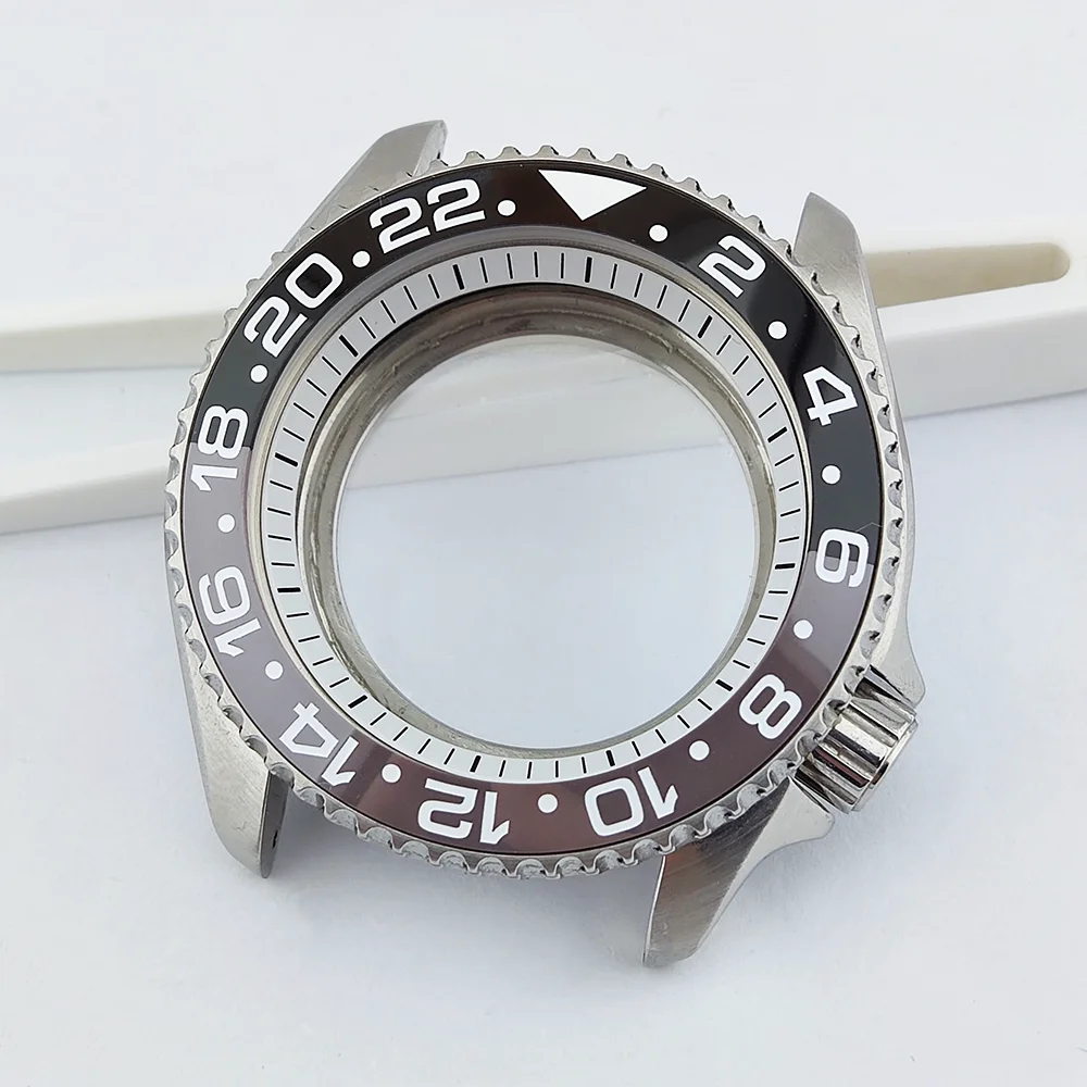 Custodia da 40 mm Custodia NH35 Custodia SKX007 adatta al quadrante da 28,5 mm Custodia impermeabile in vetro zaffiro Custodia per orologio NH35 Custodia da uomo di lusso