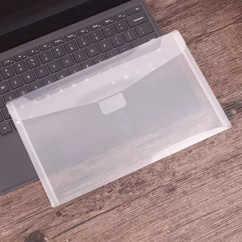 

50pcs/lot Transparent Envelope Plastic File Bag A5 Document Filing Storage Bag Student Large Capacity Contract Office Stationery