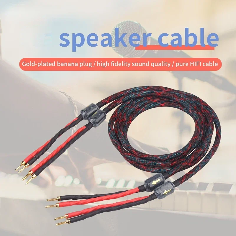 Audiophile WE كابل مكبر الصوت متعدد الموصلات HiFi خط الصوت OFC النحاس مكبر الصوت سلك الموز التوصيل