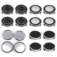 4pcs 75MM Car Wheel Center Hub Caps Black Badge Logo Covers Replacements for Mercedes Benz 4-style