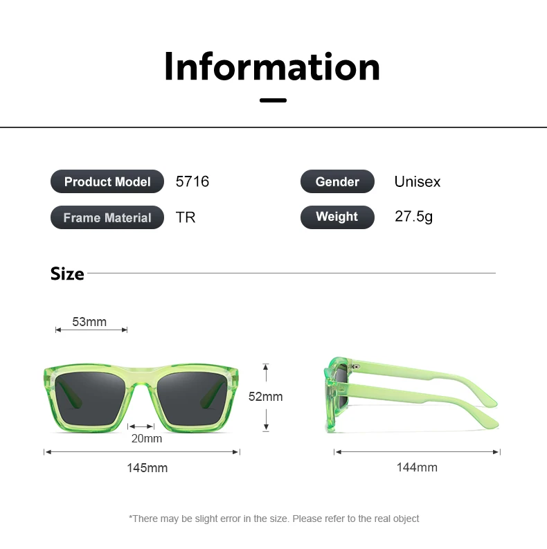 2026 DML Neue Mode Damen Luxusmarke Quadratische Sonnenbrille Vintage Hochwertige Farbige Polarisierte Schutzbrille UV400 – Detail 9