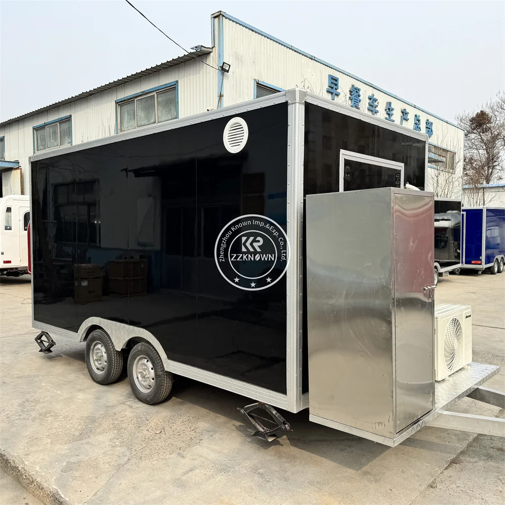 Commercial Coffee Ice Cream Fast Food Kiosk Mobile Food Cart Concession Trailer Burger Bubble Tea Food Truck For Sale view 4