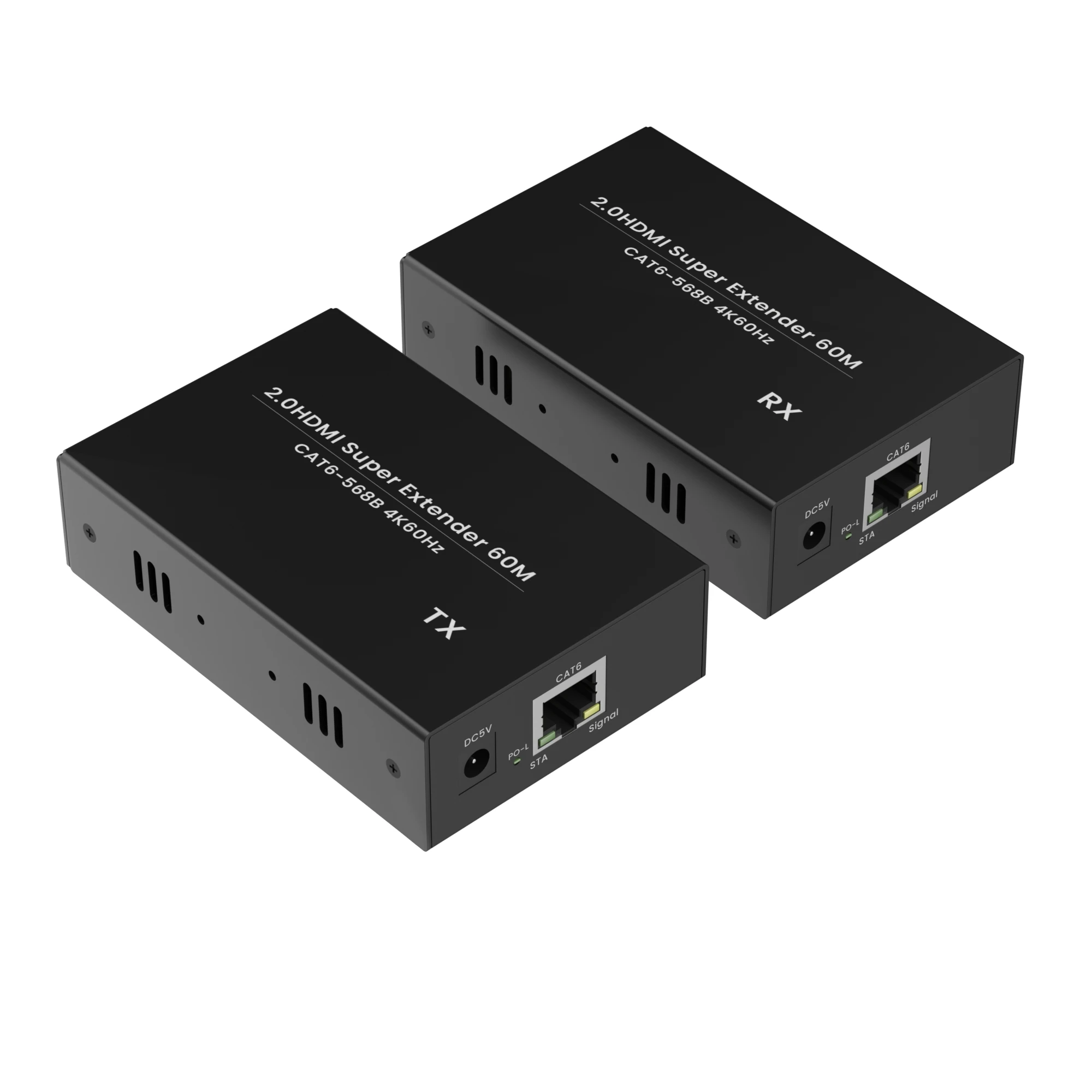 60m 4K60Hz HDMI 2.0 Extender with IR Extension One transmitter to One Receiver Video Splitters & Converters