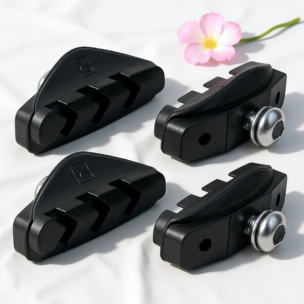 

2Pairs C-Brake Pads Set Rubber Brake Blocks for Road Bike Enhanced Friction Low Noise Braking Performance in Wet Conditions
