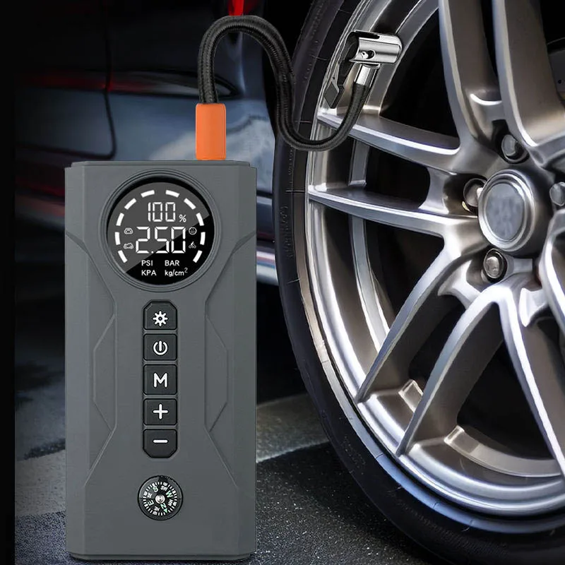 Wholesale 12V 16000mAh Battery Booster Multi Function Jump Starter With Air Pump Portable Battery Car Jump Starter Power Bank