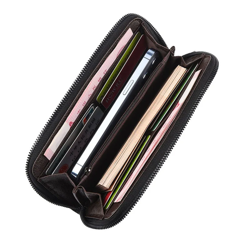 Men's Wallet Vintage Long Wallets Multi Card Holders Coin Purses  PU Leather Wallet Large Capacity Suit Bag billeter cartera