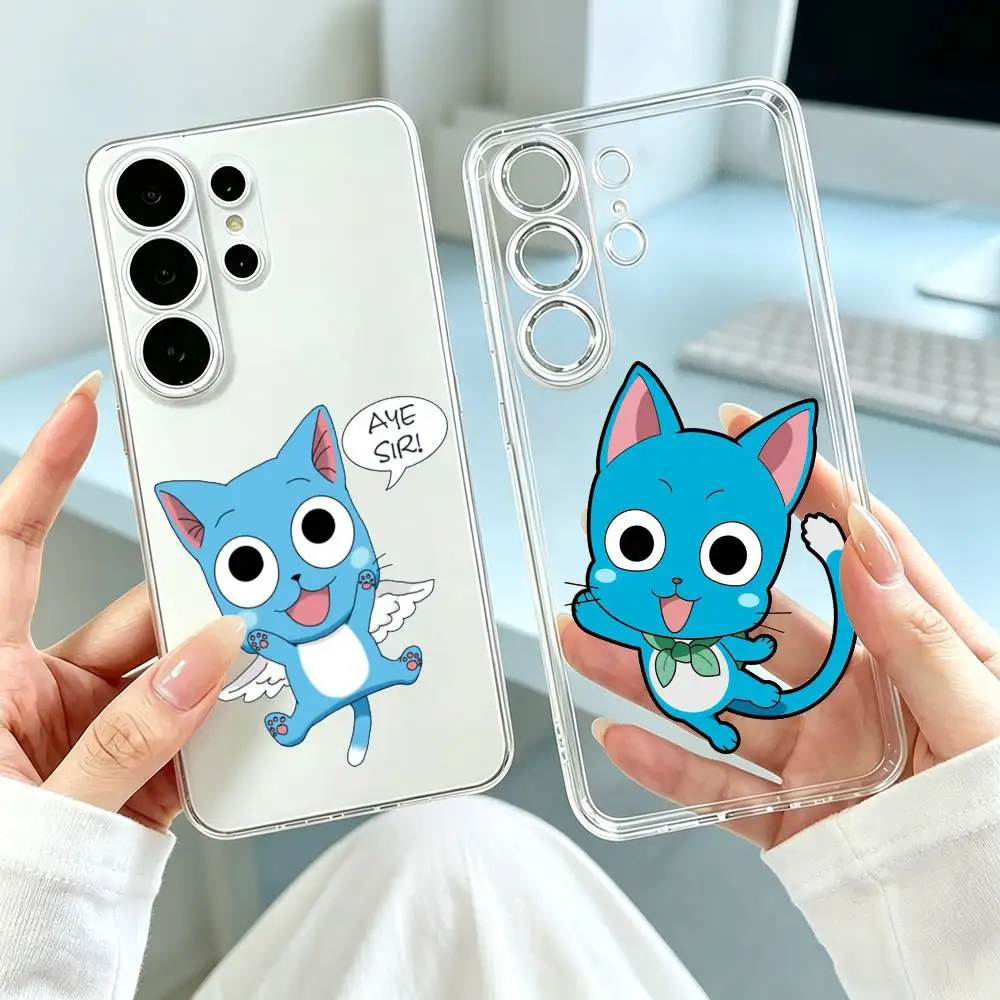 Fairy T-Tail Happy  Phone Case For Samsung S25,S24,S21,S22,S23,S30,Ultra,S20,Plus,Fe Transparent Cover Gift