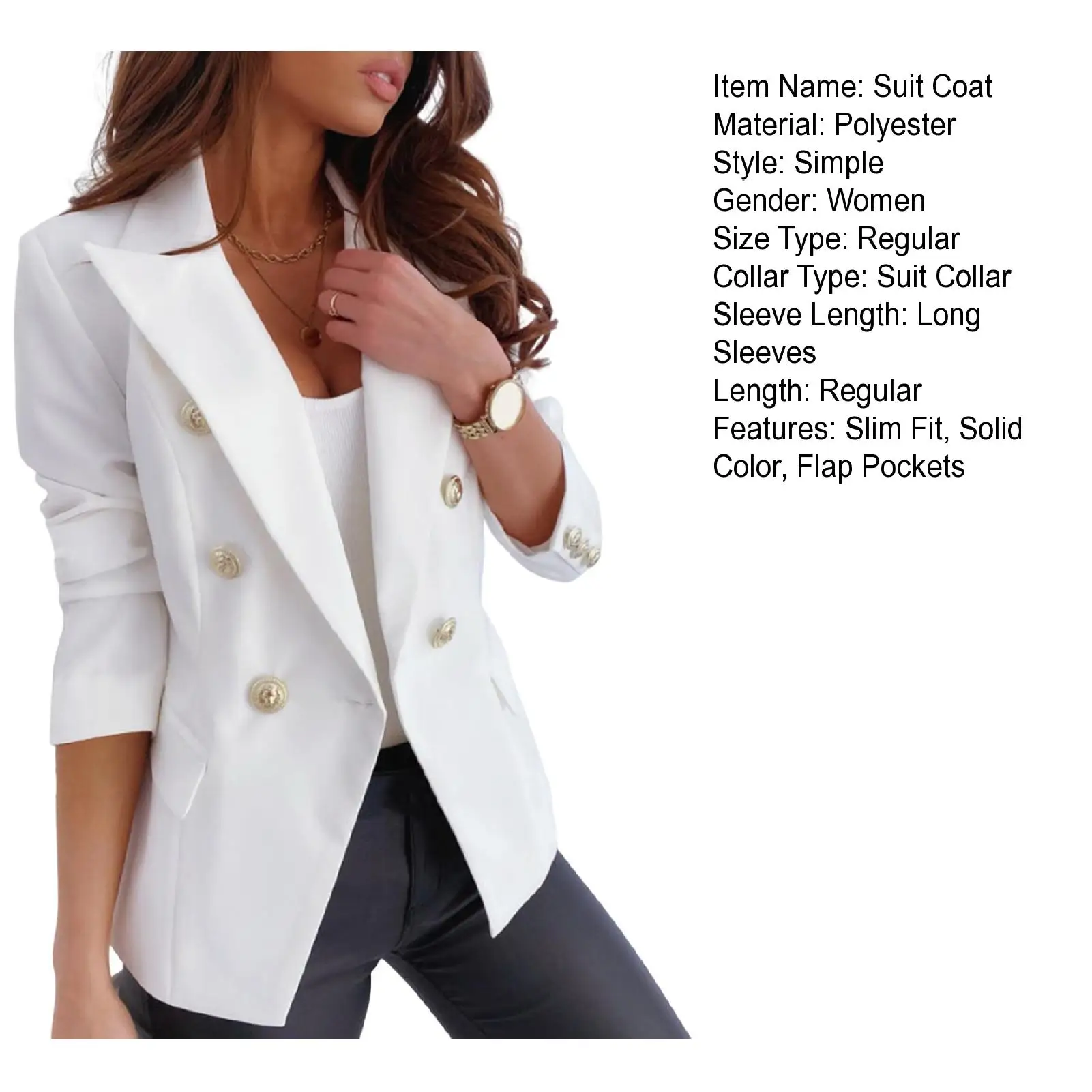 معطف نسائي للخريف مقاس كبير أبيض قصير للسيدات للمكتب باللون الأسود بأكمام طويلة معاطف نسائية حمراء أنيقة غير رسمية 2023