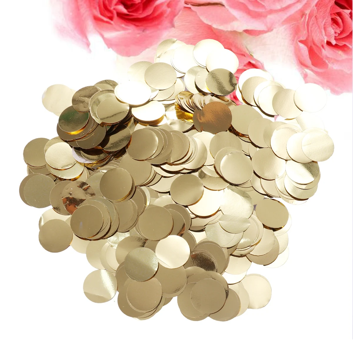 1 Stück 1 Packung goldenes Bastelpapier-Konfetti, rund, reflektierend, Tischdekoration für Hochzeit, Geburtstag, Jahrestag, Party, Feier, Konfetti