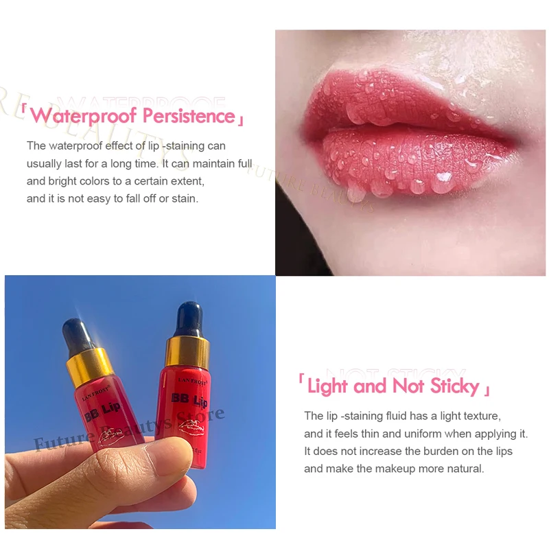 New 5ml Semi Permanent BB Lip Serum BB Cream Glow Ampoule Starter Kit Lip Gloss Pigment For Coloring Moist Lips Skin Care