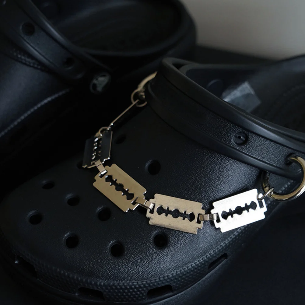 

3Pcs Shoe Chains Lightweight Punk Style Durable Decorative Chain for Hole Shoes Sandals Shoe Jewelry Chains for Shoes