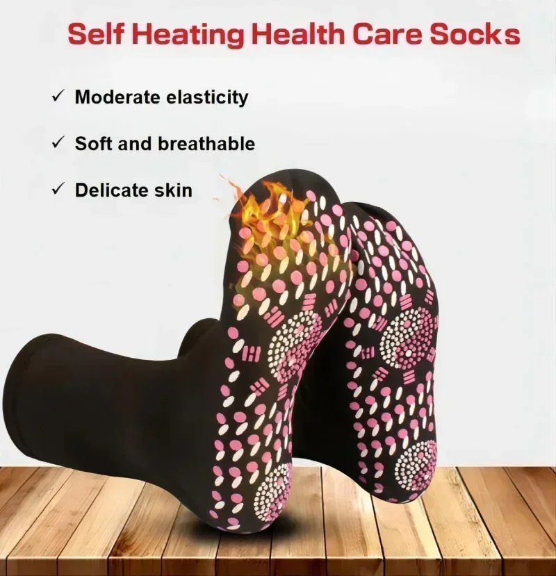 Warming Tourmaline Self-Heating Magnetic Massage Therapy Socks for Women Slimming Health Winter Wear Thermal Health Care Sock - view 6