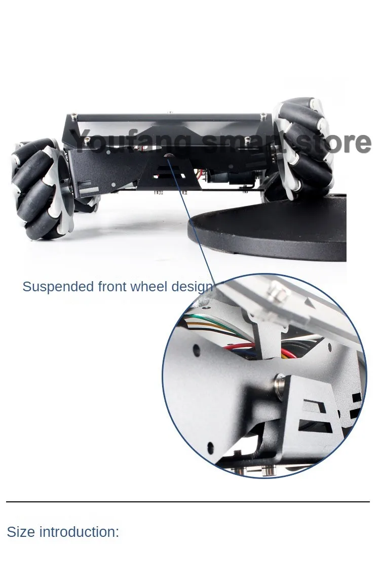 25 kg belastbarer RC Tank V3 Mecanum-Rad-Roboterwagen für Arduino Roboter DIY-Kit mit Encoder-Motor und PS2-Controller, programmierbares Roboter-Kit – Detail 14