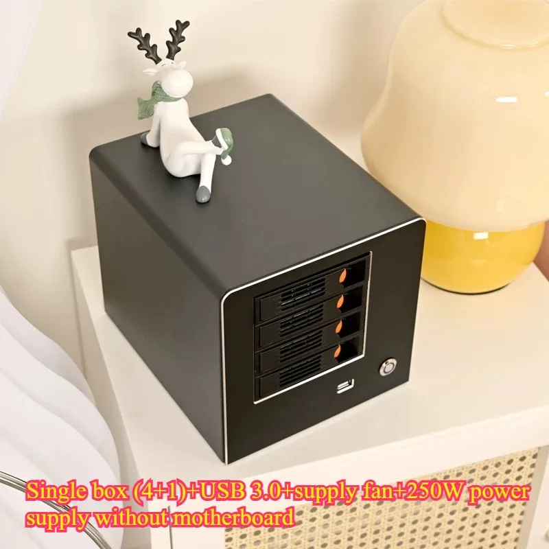 NAS Private Cloud Itx Main Board 5 Disc Position Aluminum Alloy Panel Chase Wind High DIY Hot Swappable Chassis